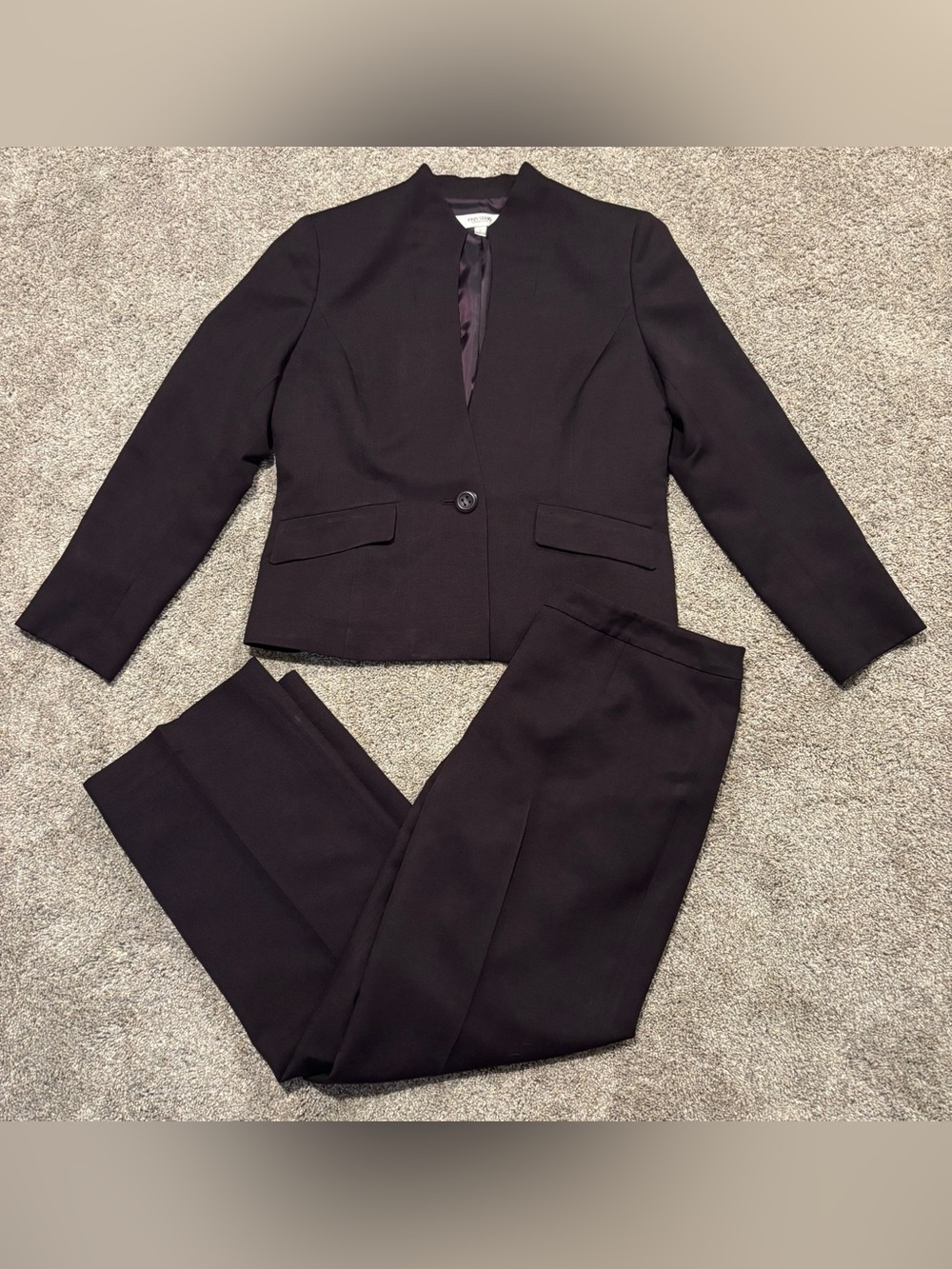 Jones Studio Separates Womens Blazer Suit Sz 12 Pants Sz 12 Purple/Brown Formal